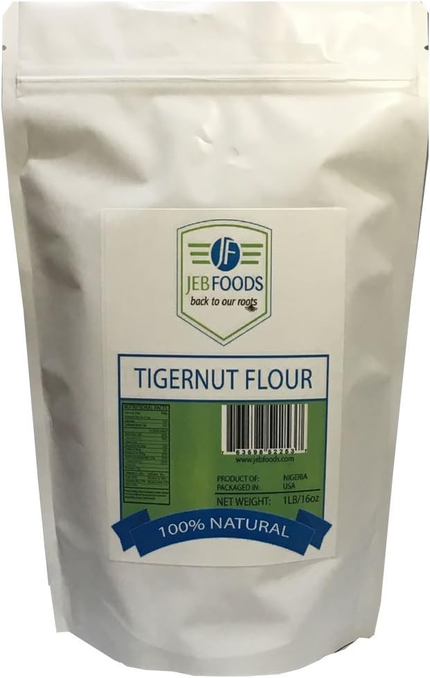 JEB FOODS Africa TigerNut Flour Natural, Non, GMO and Gluten, Free 16 oz.