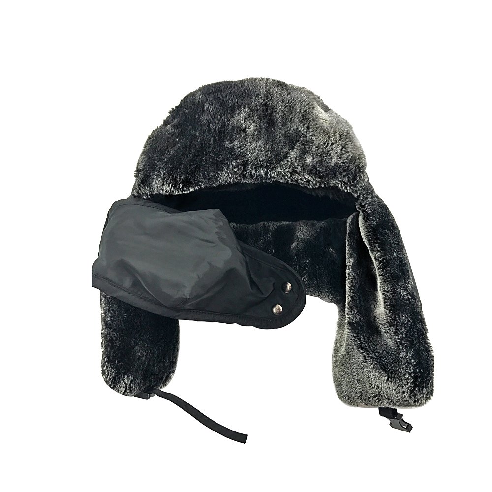 AIMKU Winter Trooper Hat,Trapper Hat with Detachable Water Resistant Facemask Mask,Ear Flap Chin Strap with Windproof Mask