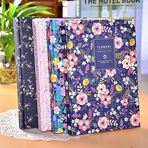 Katoot@ Korean stationery Vintage Floral hard cover notebook Small fresh flower A5 Notepad diary pla