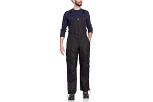 Bass Creek Outfitters Mens Snow Bib - Insulated Water-Resistant Overalls for Men - Winter Ski Pants and Outerwear (L-3X)