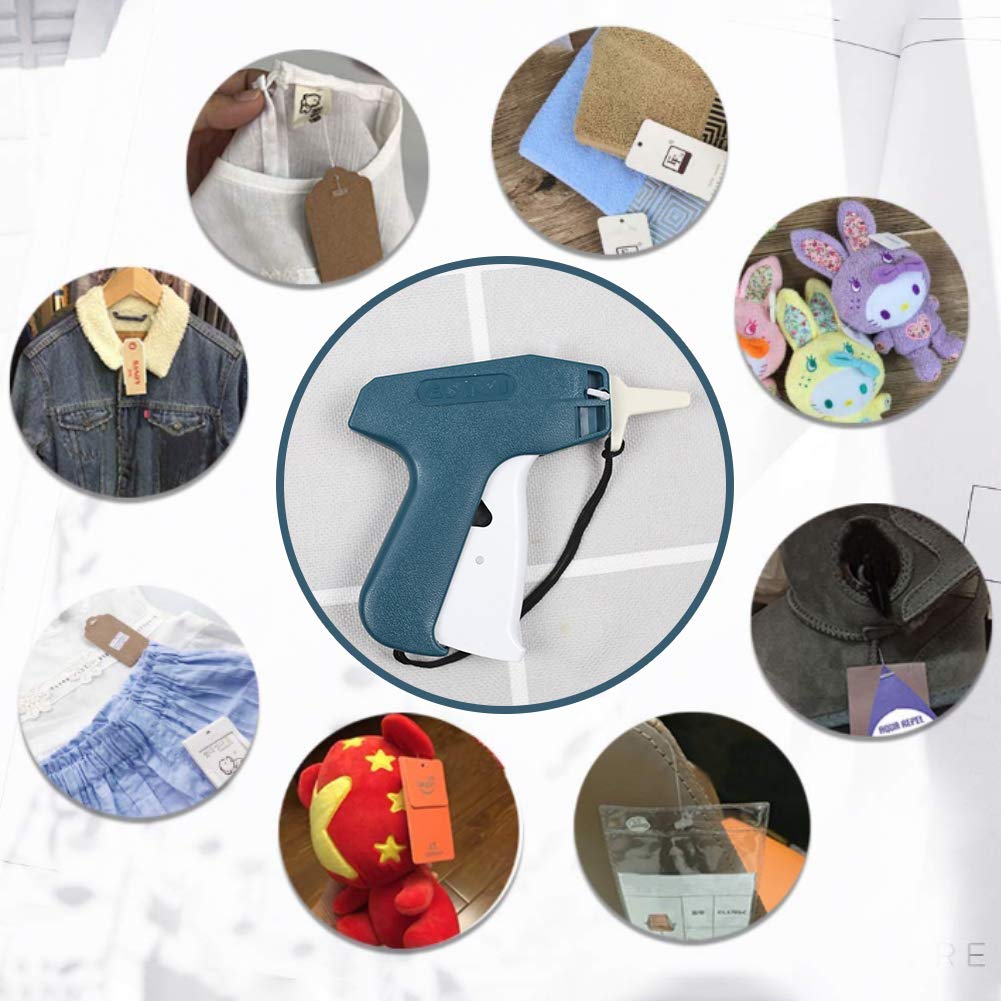 Koogel Etikettierpistole, Heftpistole Etiketten pistole mit 5 Ersatznadeln und 3000 Heftfäden für Kleidung Preisschilder Etiketten Preis Marke Tags Schild