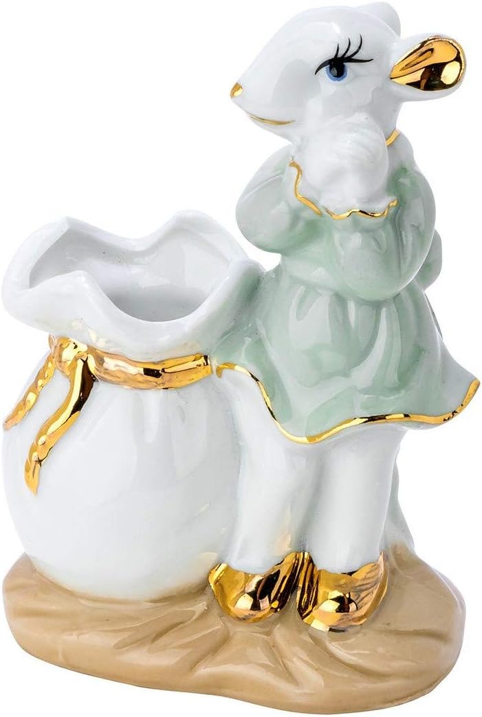 Quality Import Porcelain Mouse Rat with Bag, Candlestick. Candle Holder. 2020 Chinese Zodiac Year of Rat Figurine