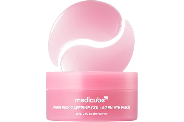 medicube PDRN Caffeine Collagen Eye Patch | Gel Eye Patches for the appearance of Dark Circles, Undereye Bags | Firming, Age-