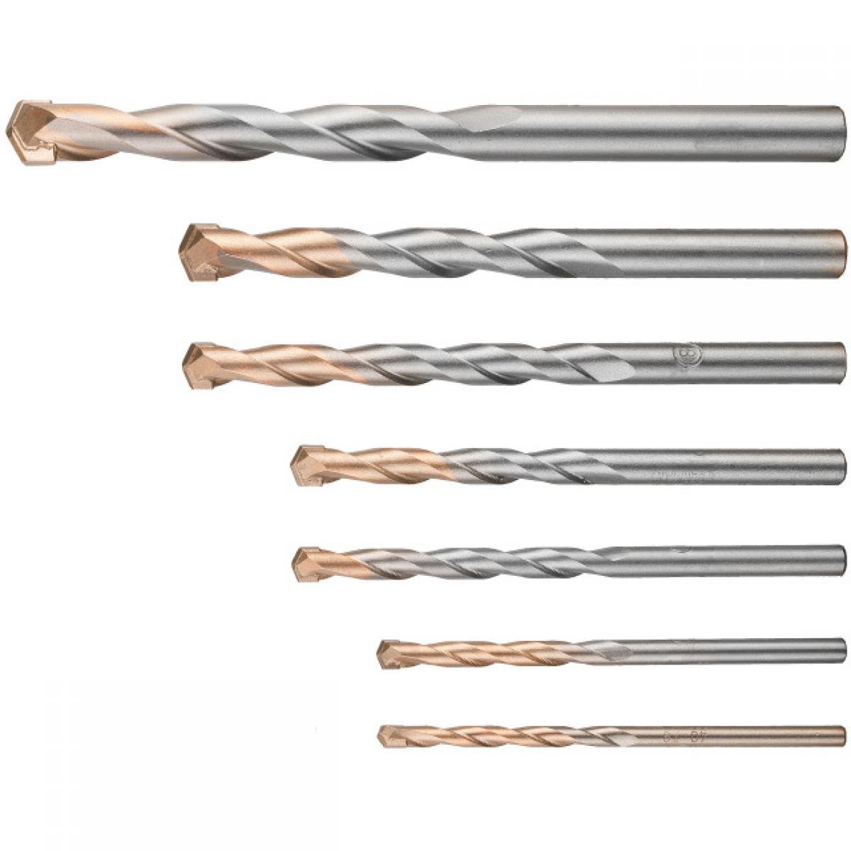 Connex COX974907 Concrete Drill Bit of Carbide, Silver, 4 - 10 mm, Set of 7 Piece