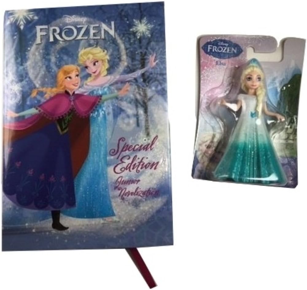 Mattel Little Girl Gift Bundle - 2 Items Disney Elsa Figure and Disney Frozen Junior Novelization Special Edition Book
