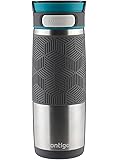 Contigo AUTOSEAL Transit Stainless Steel Travel Mug, 16 oz, Stainless Steel with Blue