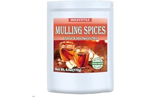 HOLFLYING Mulling Cider Spices, Mulling Spice Mixed with Green Cardamom Pods, Mulled Wine Spices (6.0 oz)