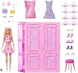 Barbie Dream Closet Playset with Blonde Doll 25+ Accessories 3-ft Wide view 7