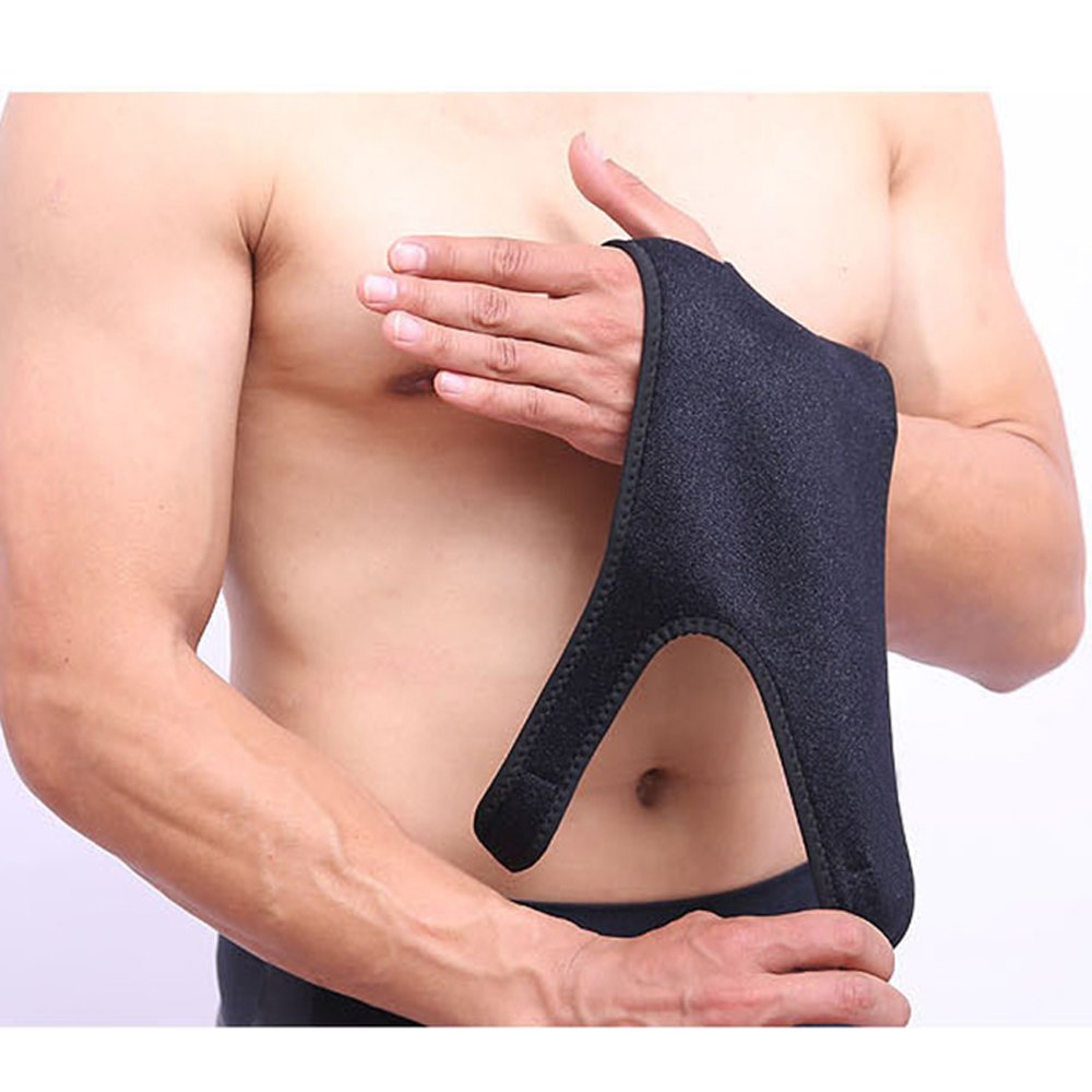 Denshine Wrist Brace Removable Wrist Splint Support Training Protector Wrist Wraps for Prevention Wrist Injury, Wrist Pain, Carpal Tunnel Syndrome, Sprain, Gym Fitness Bands,1 Pair, Black