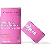 Ethique Beauty Sweet Rose Deodorant Stick for Men & Women - Aluminum-Free, Plastic-Free, Vegan, Cruelty-Free, Eco-Friendly, 2.5 oz