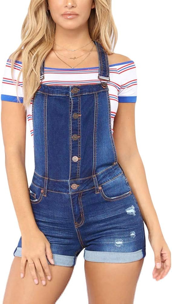 Amazon Peto Pantalon Corto Mujer Peto Vaquero Mujer Corto Mono