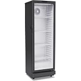 Hamilton Beach, 8.5 Cu. Ft. Commercial Glass Door Display Merchandiser Refrigerator Cooler, ETL, Black