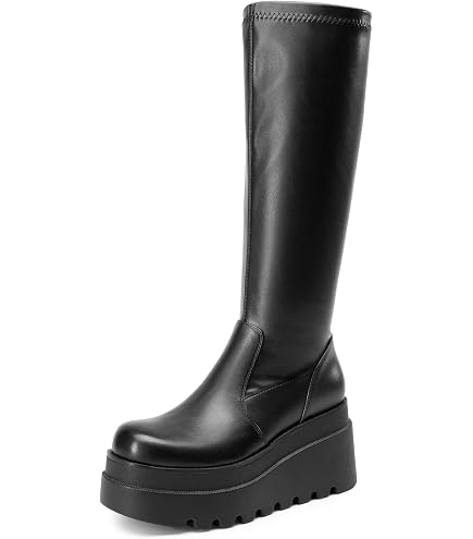 Amazon.com | UNILADY Women's Platform Chunky Heels Over the Knee