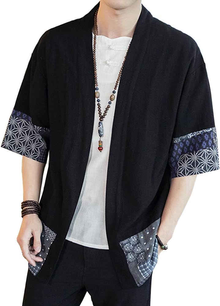 short black kimono jacket
