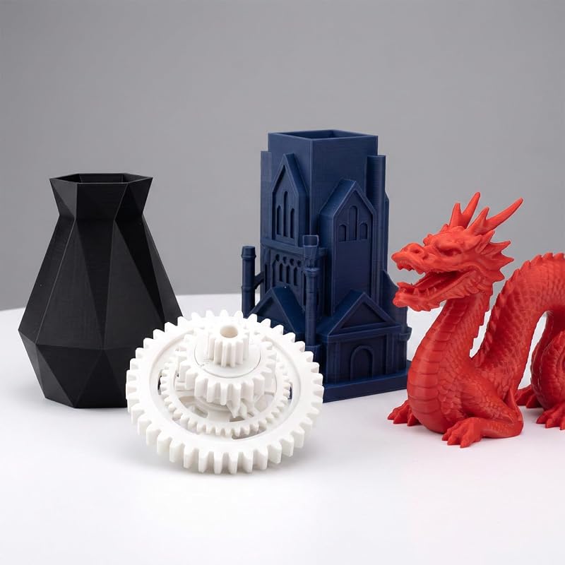 PLA Lite Filament 1.75mm, Modifié Imprimante 3D Filament PLA, Précision Dimensionnelle +/- 0.03mm, 1KG Bobine (2.2 LBS) Filament d'impression 3D pour Imprimante 3D, Noir