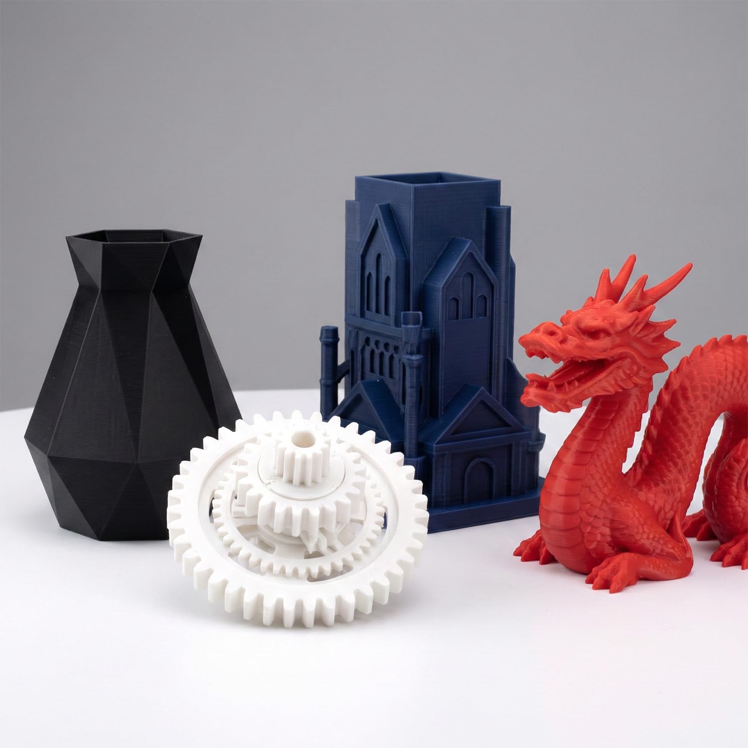 eSUN PLA Filament 1.75mm, Modifiziertes 3D Drucker Filament PLA, Maßgenauigkeit +/- 0.03mm, 1KG pro Spule, 4 Spulen 3D Druck Filament für 3D Drucker, Kaltes Weiß 8