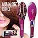 FemJolie Hair Straightening Brush Best for Beauty Styling (w/Velvet Pouch, Glove) 40W Professional Heated Ceramic Straightener Comb, Purple