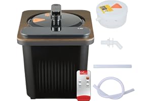 amocane Sauna Steam Portable Pot 4L, Stainless Steel Steam Generator for Saunas Home Spa Fumigation Steam Machine for Body Detox with Remote Control Anti-riot Device (110V, Wood Grain)