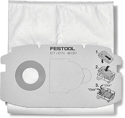 Festool 498411 SC FIS-CT MIDI/5 Selfclean Filter Bag for CTL MIDI Dust Extractor