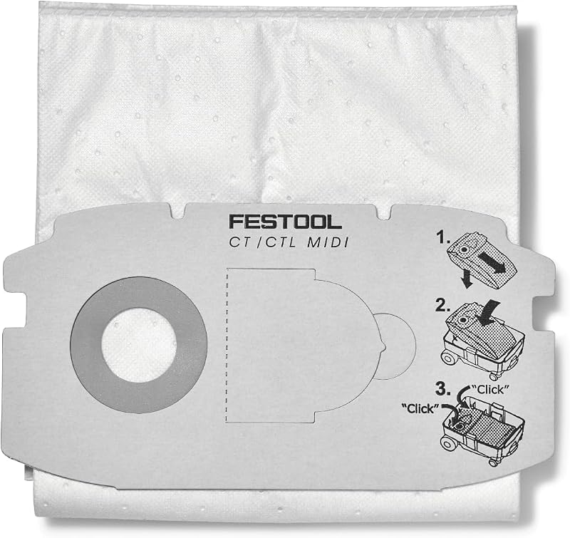 Festool 498411 SC FIS-CT MIDI/5 Selfclean Filter Bag for CTL MIDI Dust Extractor