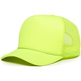 Funky Junque Blank Mesh Foam Lightweight Snapback Trucker Hat | Lightweight Foam Trucker Hat with Breathable Mesh Back, Golf Beach and Street Style, Trendy Trucker Hats for Men