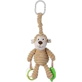 Apricot Lamb Baby Stroller Car Seat Teething Toy Plush Monkey 8.5''
