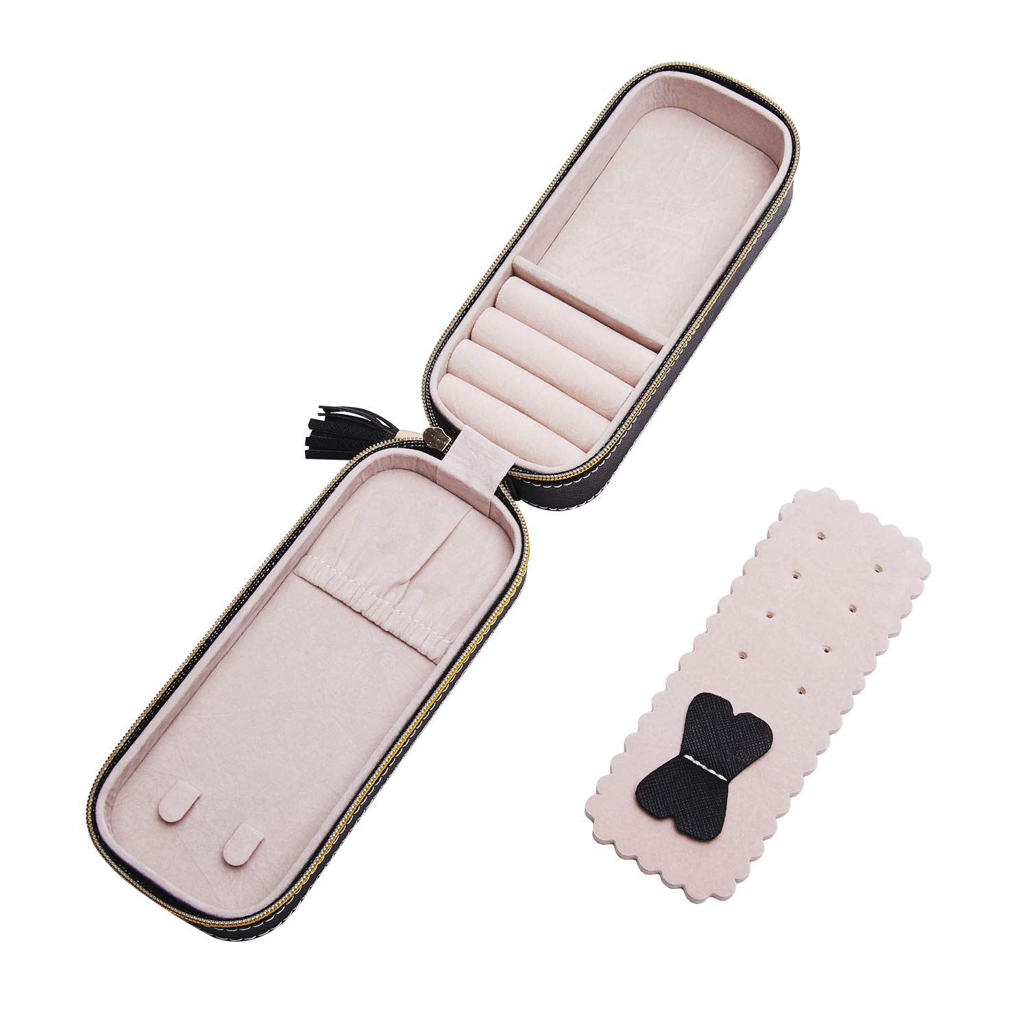 SANQIANWAN PU Leather Small Jewellery Box Jewellery Box Women's Jewellery Case Travel Jewellery Storage Jewellery Box Women's Jewellery Box for Rings, Earrings, Necklace, Watch