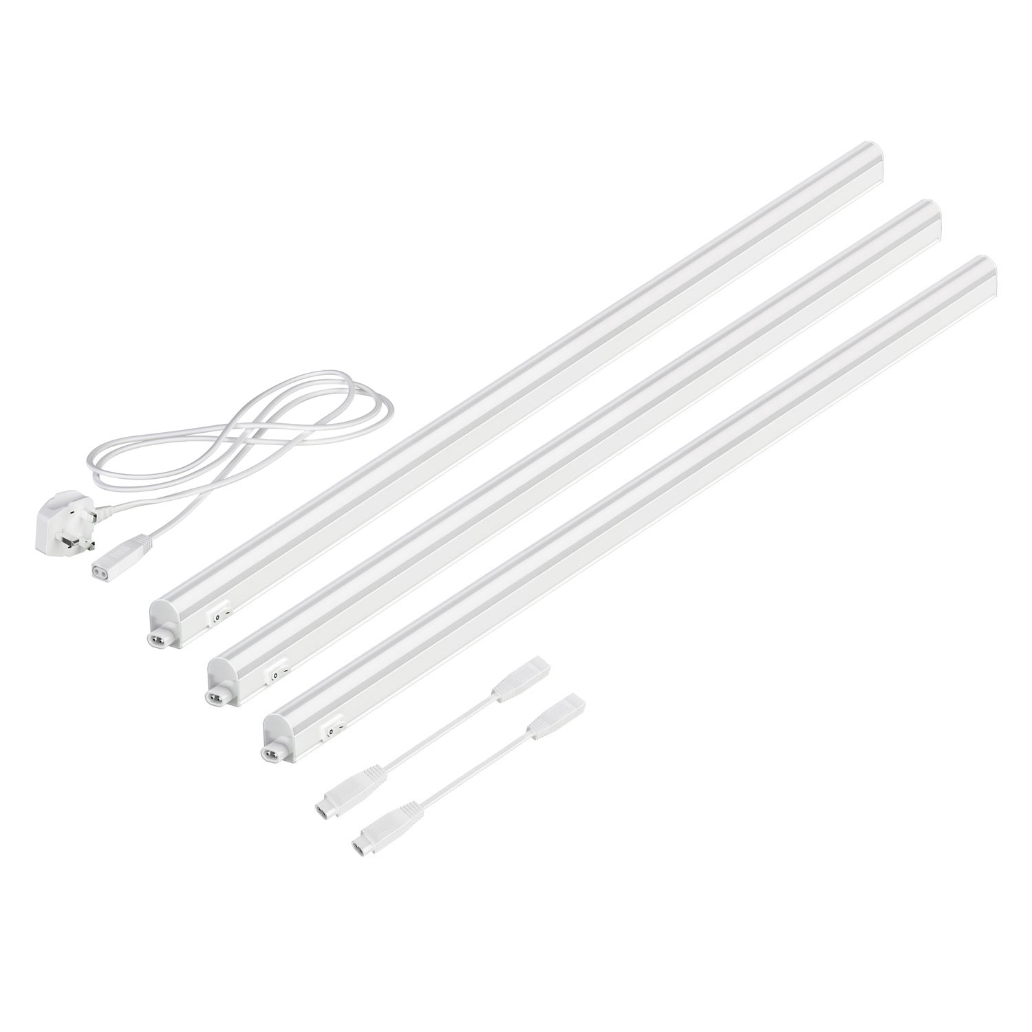 Parlat LED Under-Cabinet luminaires Rigel, Each 87.3cm, Each 1002lm, Warm-White, Set of 3, BS