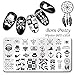 BORN PRETTY 4Pcs Nail Stamping Plate Valentine's Day manicuring Nail Art Image Template DIY Decoration with 2Pcs BORN PRETTY Scrapers for Gift
