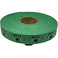 The Ticket Gurus-roll of 2000 Green Meal Tickets Single Roll Consecutively Numbered Raffle Tickets