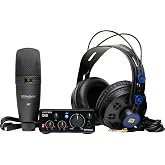 PreSonus AudioBox Go Creator Complete Studio Bundle | 24-bit 96 kHz USB-C interface with condenser mic and headphones for musicians, podcasters and producers