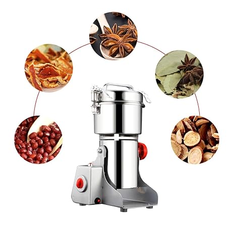 IDABAY Multifunktion Getreidemühle Edelstahl, Grinder Edelstahl, Grain Grinder Swing Type Kaffeebohnen Gewürze Kräutern Nüsse