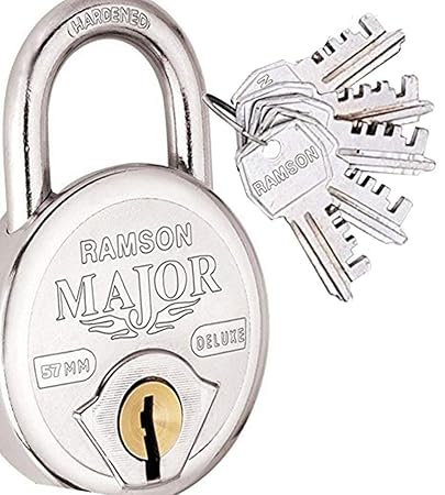 Ramson Major Deluxe 67mm 8 Lever Steel Lock (Heavy Duty) with 4 Keys