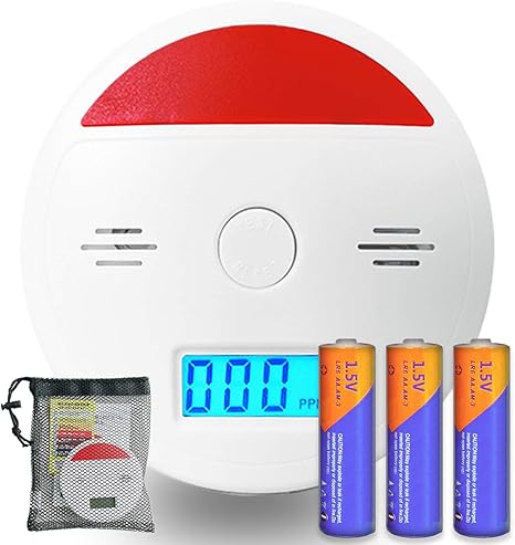 Amazon 防災グッズ キャンプ用品 チェッカー 電池 テント内吊り下げ袋つき 85db Coアラーム 日本語説明書 一酸化炭素 中毒 防止 濃度lcd表示 自宅用 リビング 寝室 天井 キッチン 車中泊用 車用 厨房 暖炉 発電機 高感度感知 超長時間 火災警報器 通販