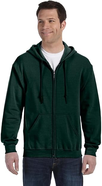 green zip up sweatshirt