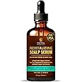 Revitalizing Scalp Serum for Hair Growth with Copper Peptides, Caffeine & Tea Tree Oil - Nourishing Scalp Oil for Itchy Dry Scalp, Detoxifies Build-Up, Deep Hydration for All Hair Types, 2 fl oz