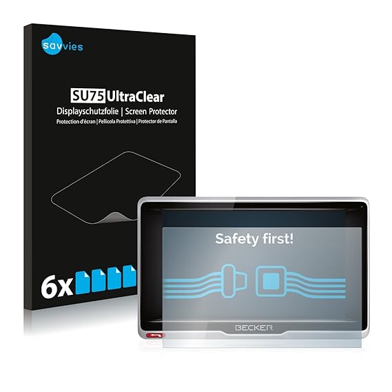 Savvies Schutzfolie für Becker Active.5 LMU Plus [6er Pack] - klarer Displayschutz