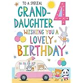 Regal Publishing Juvenile Birthday Card Age 4 Granddaughter - 9 x 6 inches -
