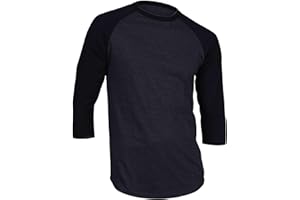 DREAM USA Men's Casual 3/4 Sleeve Baseball Tshirt Raglan Jersey Shirt