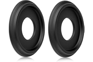 ELFCAB 2 Pack Black Molded PU Ceiling Medallion for Light Fixtures and Ceiling Fans 10"OD x 4"ID