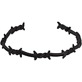 HAQUIL Gothic Punk Barbed Wire Twisted Cuff Bracelet Jewelry Gift for Men and Women