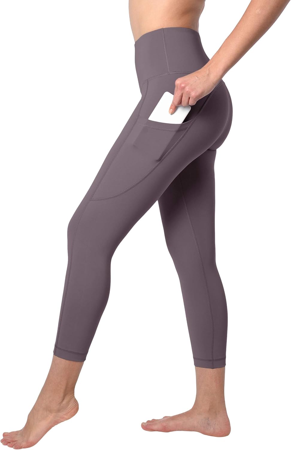 90 Degree By Reflex Squat Proof Side Phone Pocket Yoga Capris - High Waist Cropped Leggings