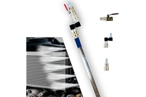 FirFiltr 24" Radiator Cleaning Wand,Water and Air Dual-Use Cleaner Wand 4500 PSI Pressure Washer Tool for Car Radiator Flush and Washable Air Filter with 360° Swivel Quick Coupler,Switch and Fitting