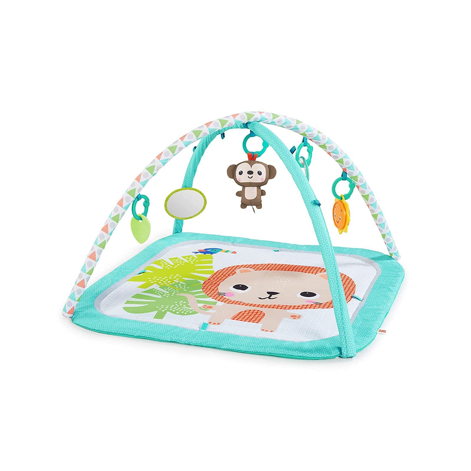 Bright Starts Safari Blast Activity Gym And Play Mat With Take-Along Toys, Ages Newborn +