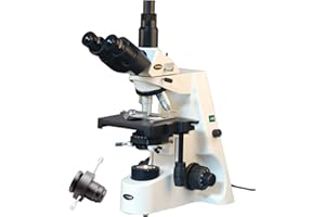 AmScope T690C-DK-PL Trinocular Compound Microscope, 40X-2500X Magnification, WH10x and WH25x Super-Widefield Eyepieces, Infin
