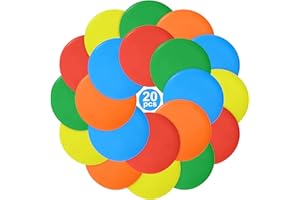 Kai Xin Spot Markers,9 Inch Anti-Slip Agility Spots Markers,Colorful Flat Field Gym Classroom Floor Spots Set for Indoor Outdoor Soccer Basketball Sports Speed Training and Drills