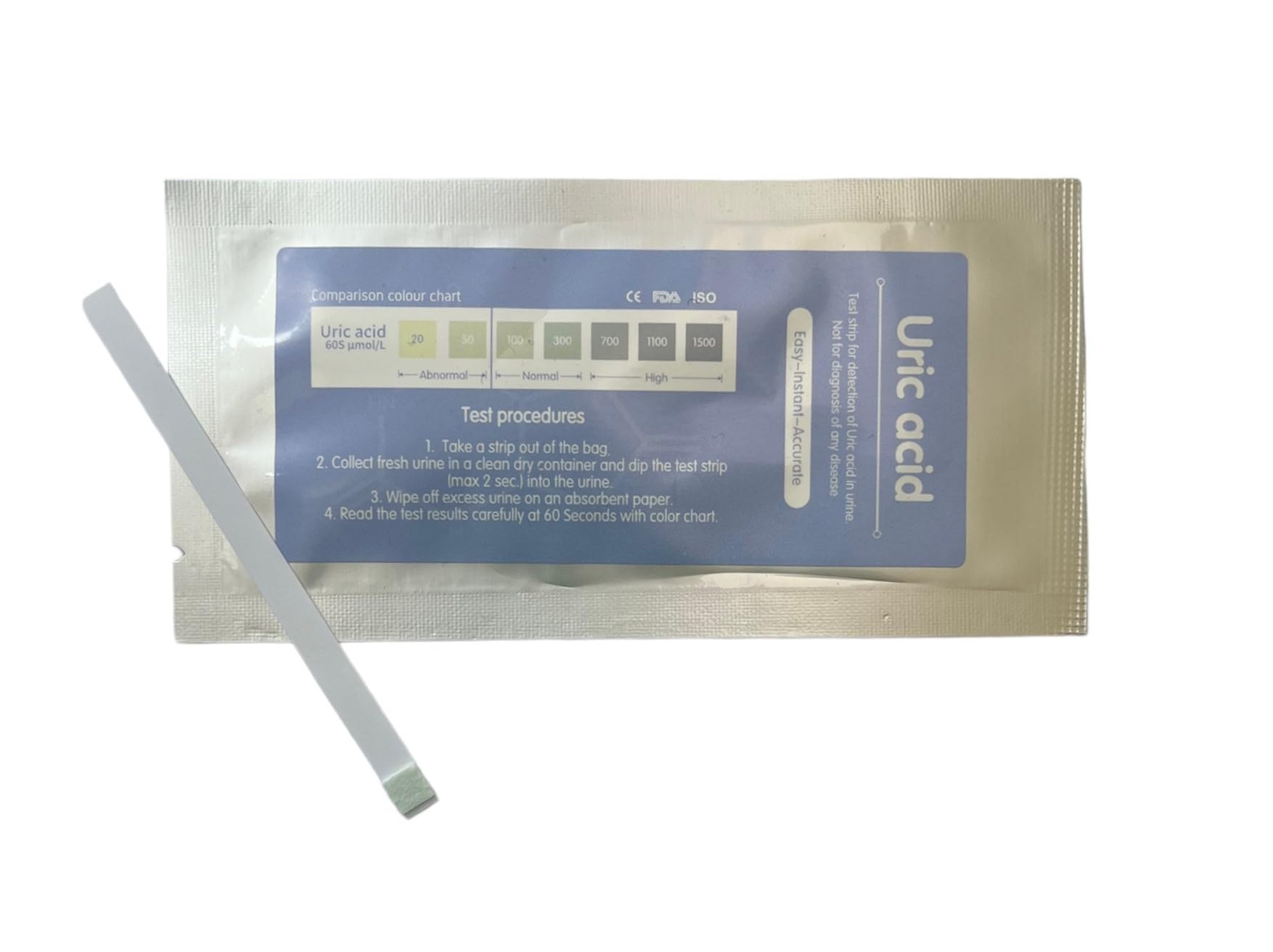 Uric Acid Gout Urine Test Strips GP/Pro Use CE Marked (5)