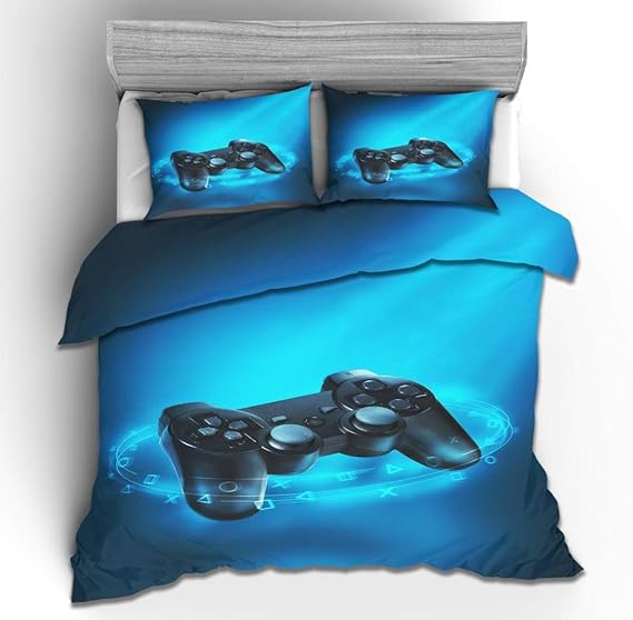 Loussiesd Kids Games Comforter Cover Set For Boys Child Bedroom Gift