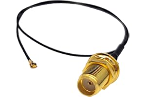 Tenmory U.FL to SMA M.2 NGFF UFL to SMA Female MHF4 IPX4 IPEX4 Ipex Connector Pigtail Antenna Extension Cable (10 inch (2 Pcs))