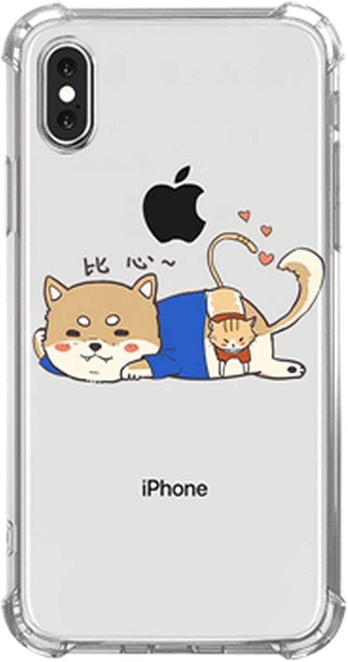 Caja del teléfono del Perro de Shiba Inu TPU para iPhone X XR XS MAX Transparente